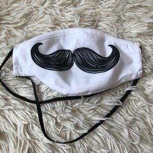 NWOT White Mustache Mask